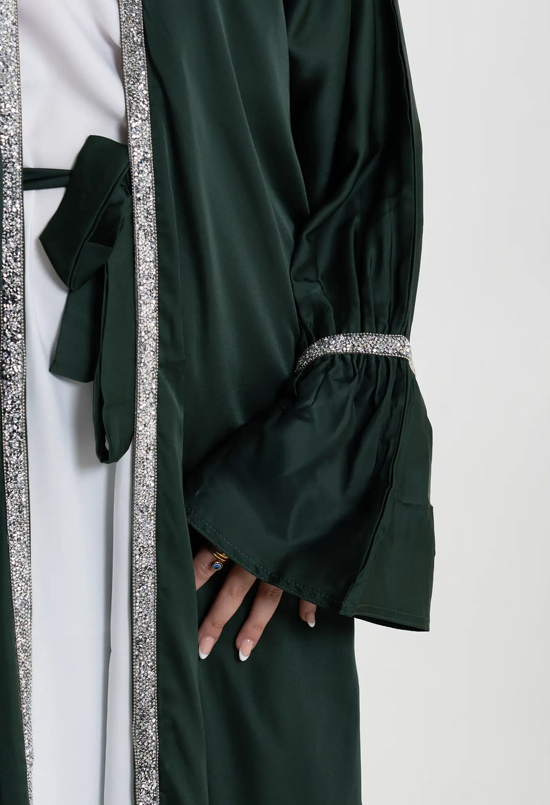 Abaya Premium Diamond darkgreen