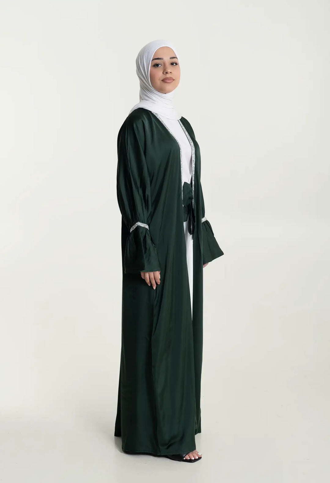 Abaya Premium Diamond darkgreen