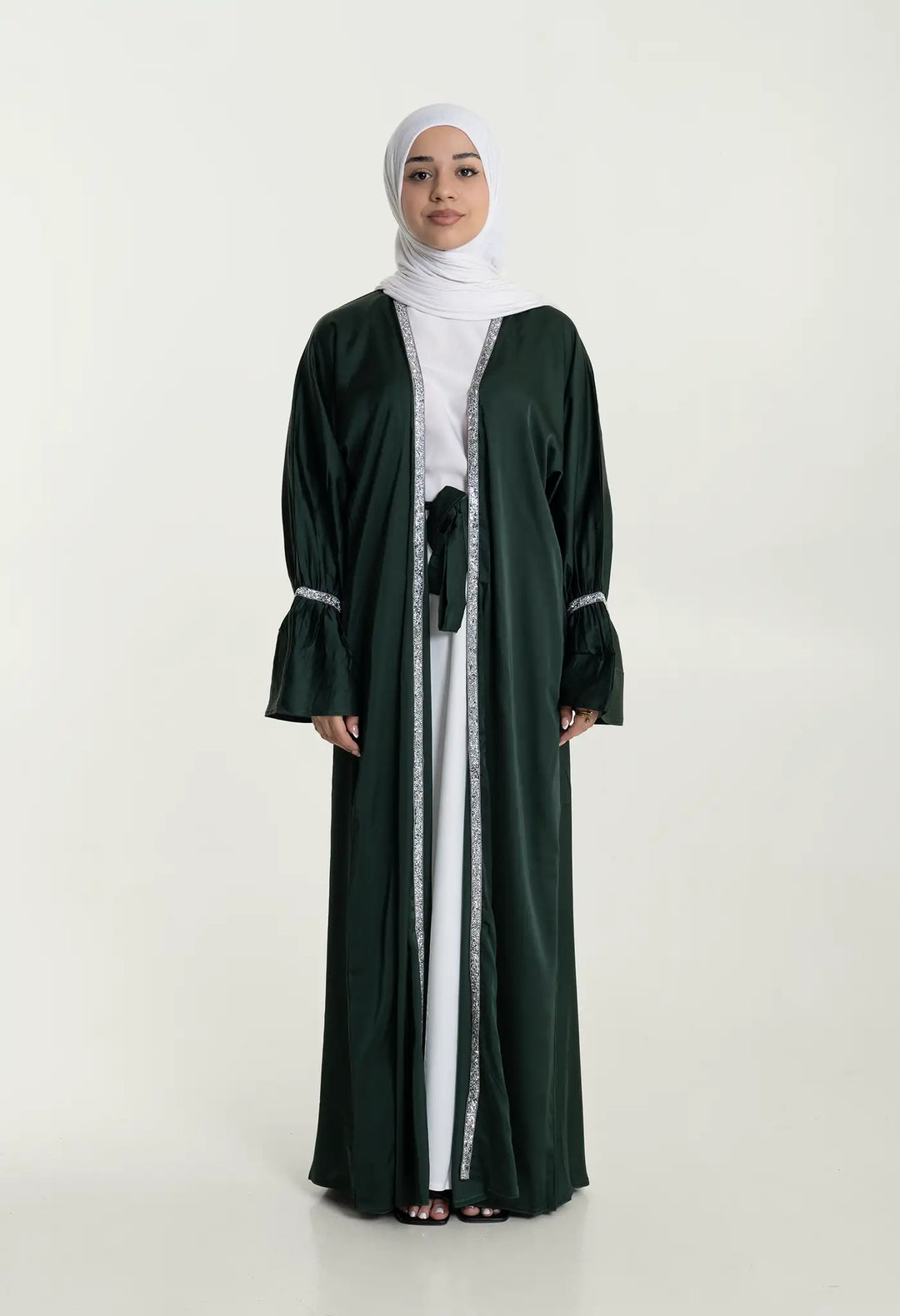 Abaya Premium Diamond darkgreen