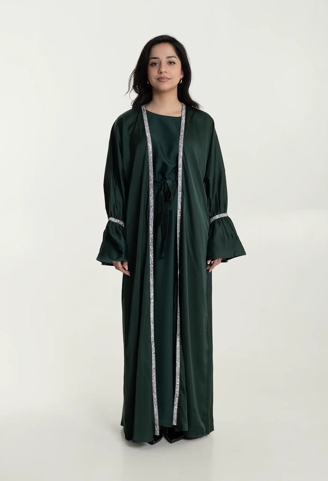 Abaya Premium Diamond darkgreen