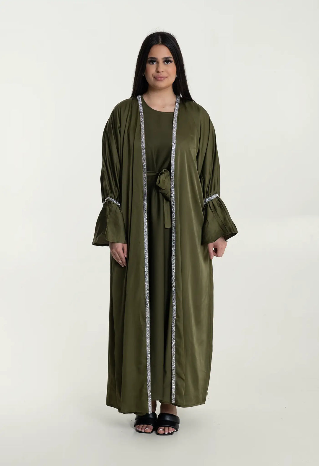 Abaya Premium Diamond khaki