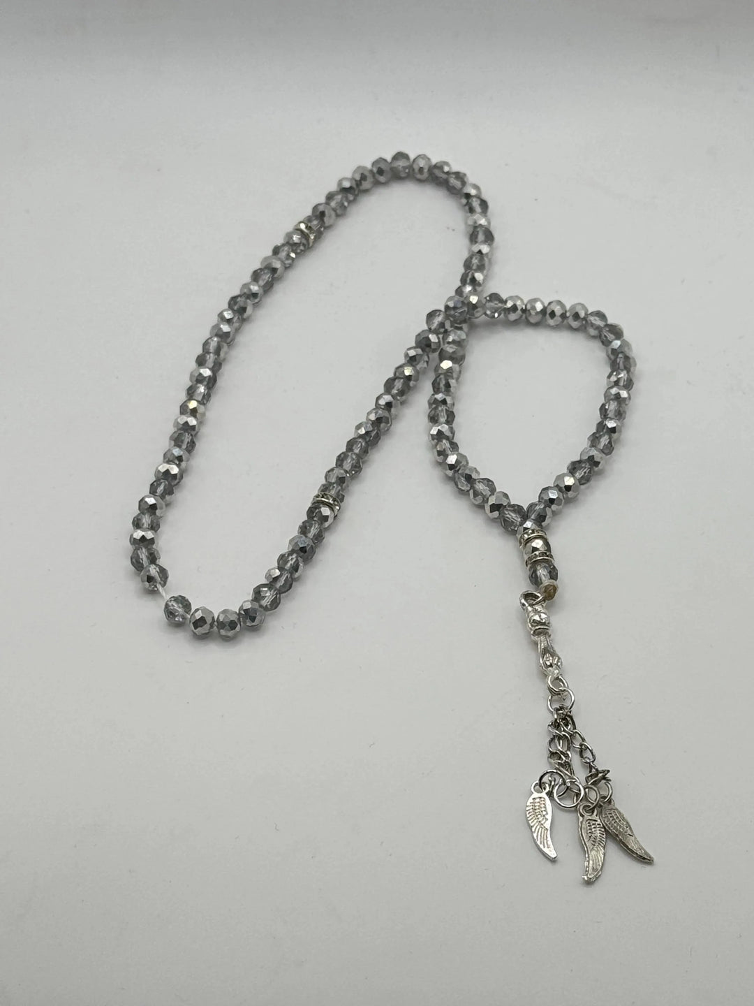 Tasbih Gebetskette – Mondsilber Kristallglas