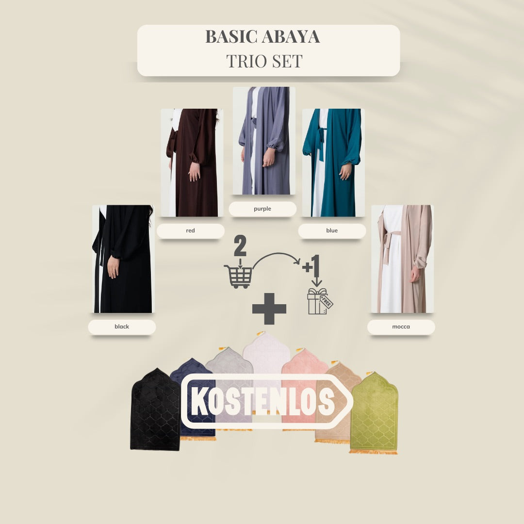 Basic Abaya Trio Set