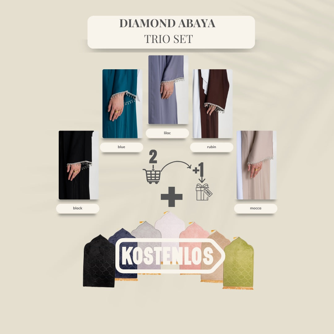 Diamond Abaya Trio Set